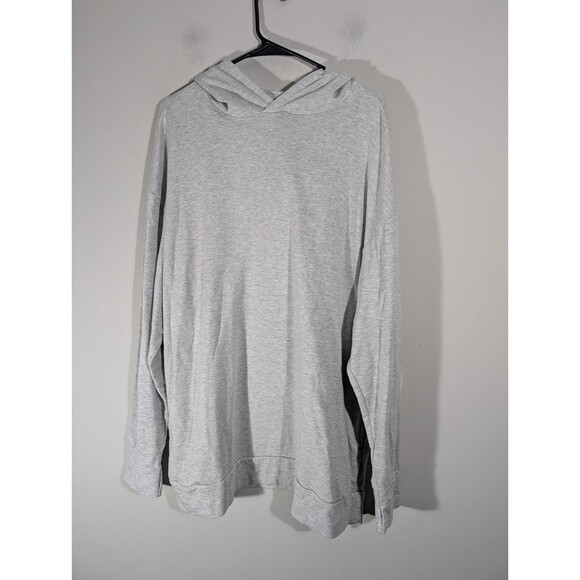 Aerie Womens Gray Long Sleeve Pullover Hoodie Sz L Oversized Casual Lounge Relax - Picture 1 of 7